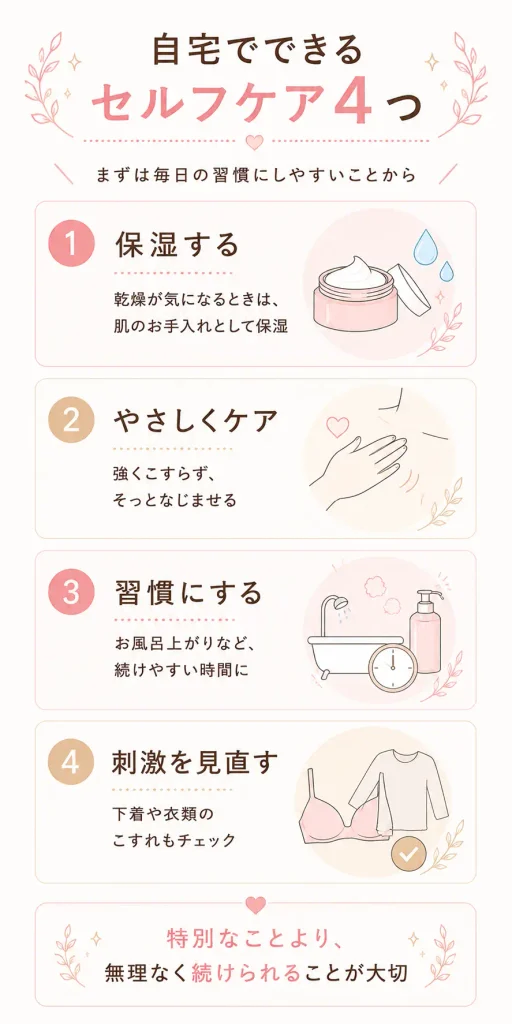 自宅でできるセルフケア4つ