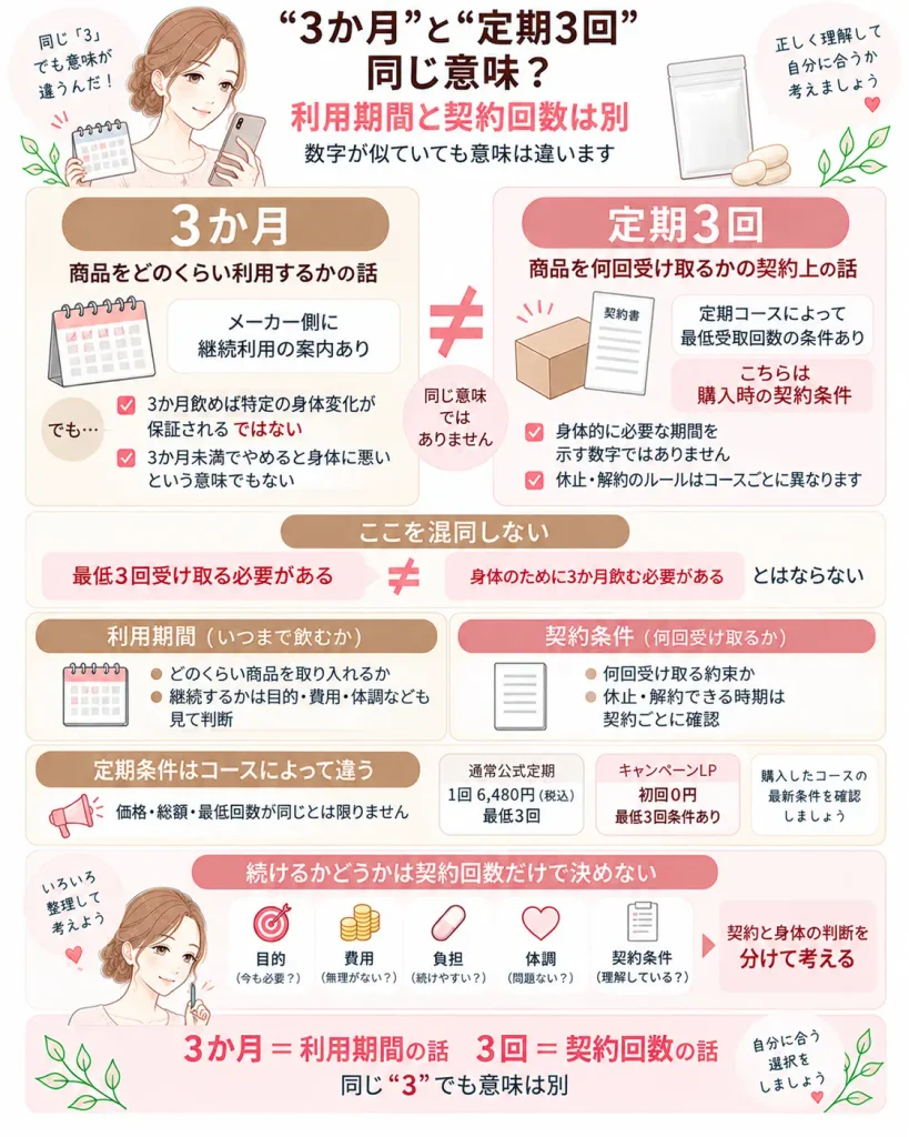 『3か月』と『定期3回』は別の話
